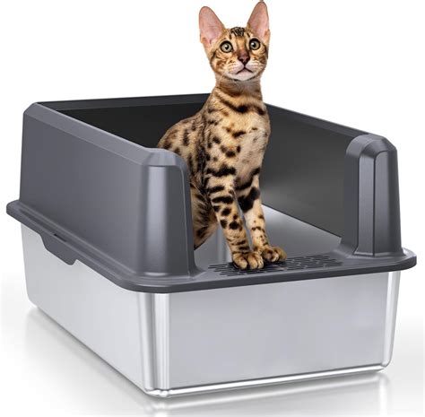 wales metal litter box|stainless steel litter box.